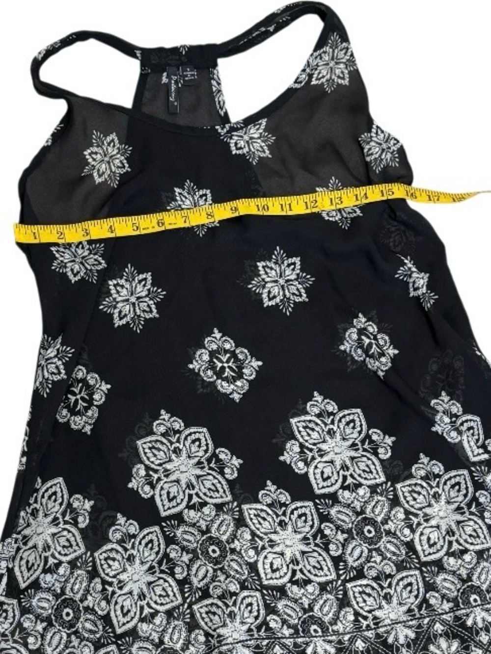 Portocruz Black White Floral
Boho Swing Tank Top Sheer Racerback Beach Cover‎ Up - Picture 7 of 8